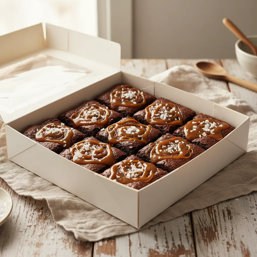 Sea Salt Caramel Brownie (box of 9)