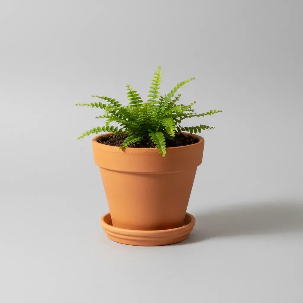 Terracotta Pot with Saucer, 18cm