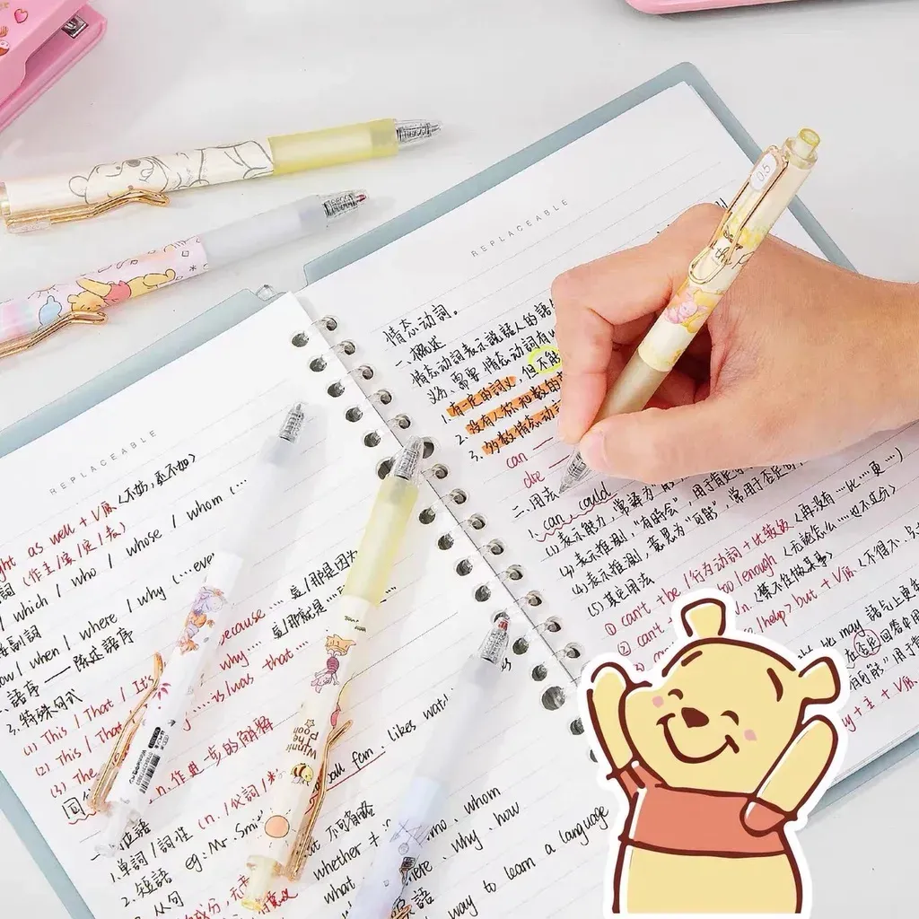 0.5mm Winnie the Pooh Retractable Black Ink Gel Pens image 3