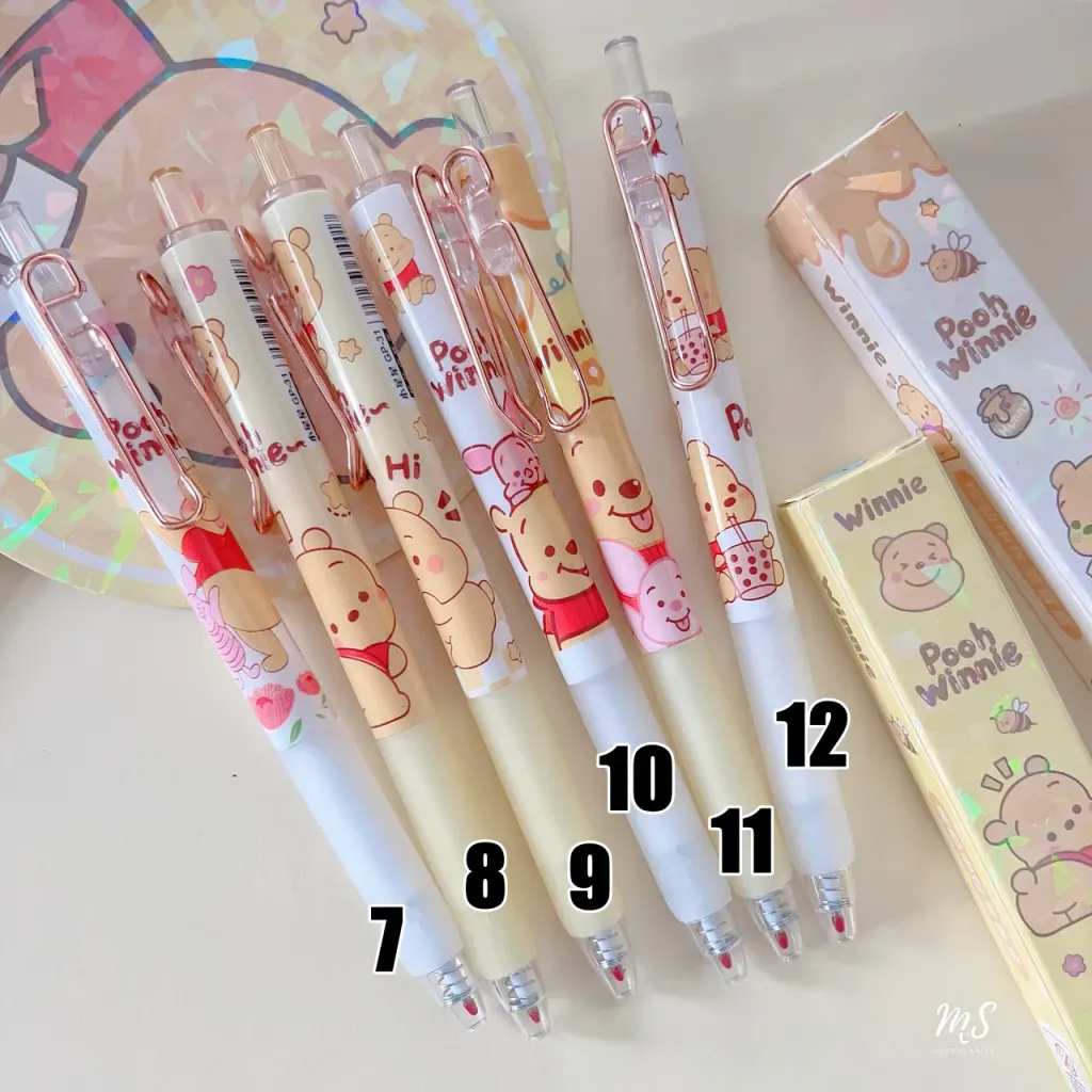 0.5mm Winnie the Pooh Retractable Black Ink Gel Pens image 5