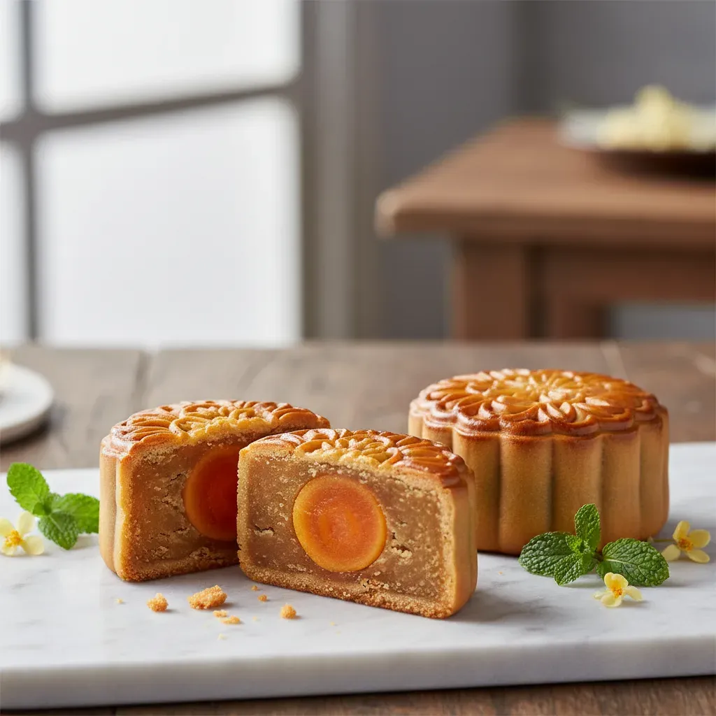 Baked Mooncake — Lotus with Double Yolk