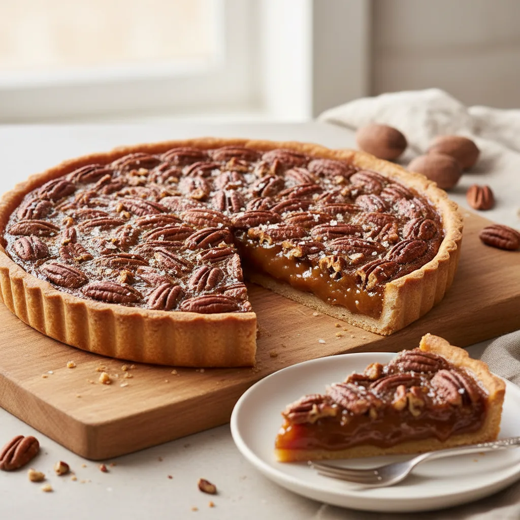 Salted Caramel & Pecan Tart