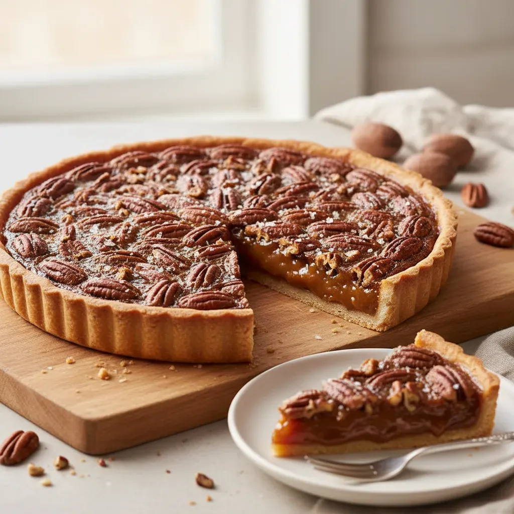 Salted Caramel & Pecan Tart