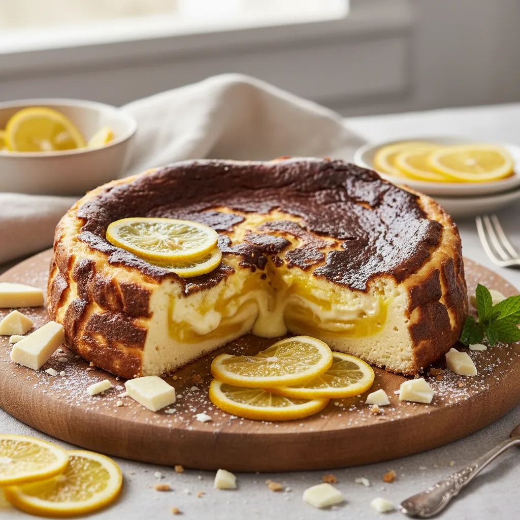 Yuzu & White Chocolate Basque