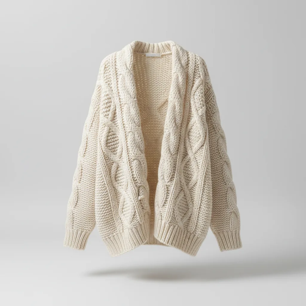 Hand-Knit Wool Cardigan