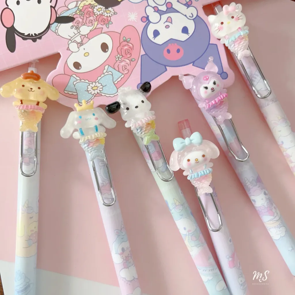 0.5mm Sanrio Mermaid Character Black Ink Gel Pens image 1