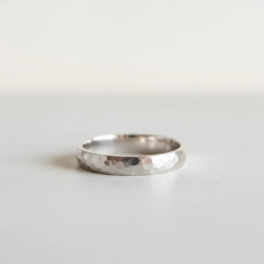 Hammered Band Ring, 3mm